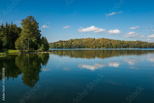 View on the Hancza lake at autumn, Podlaskie, Poland