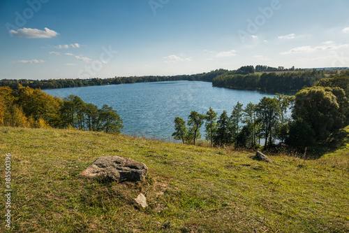 Obraz na płótnie View on the Hancza lake at autumn, Podlaskie, Poland w salonie