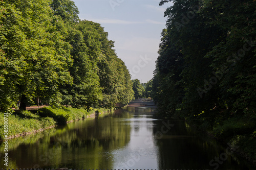 Beautiful park scene in public park