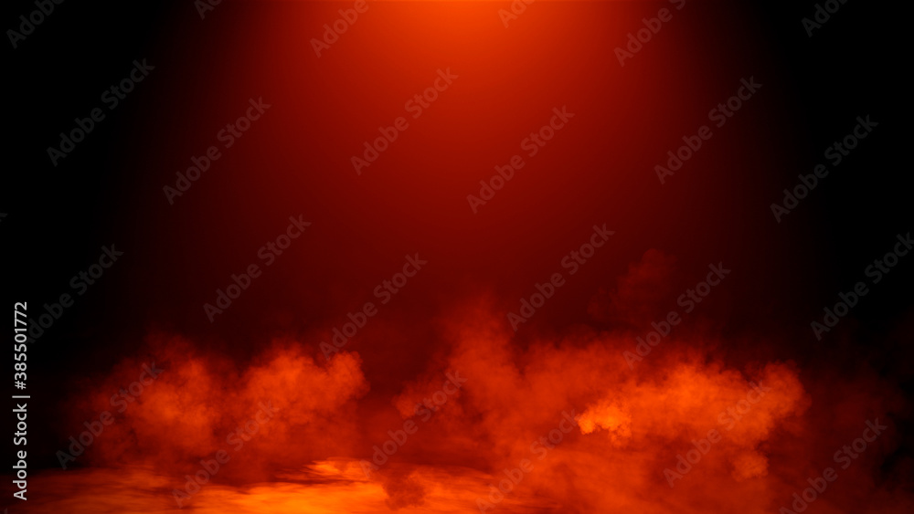 Mystery fire fog texture overlays for text or space. Smoke chemistry, mystery effect on isolated background. Stock illustration.