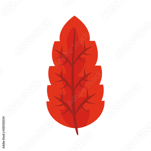 autum serrated leaf flat style icon © Gstudio