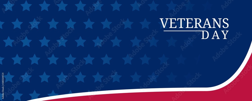 Blue Red and White Color Veterans Day Banner Template Blue Red and White Color Veterans Day Banner Template