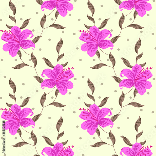 seamless small vector flower design pattern on background