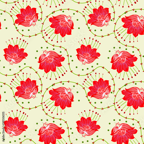 Fototapeta Naklejka Na Ścianę i Meble -  seamless small vector flower design pattern  on background