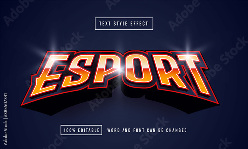 Esport Red font Text effect editable premium free downloa