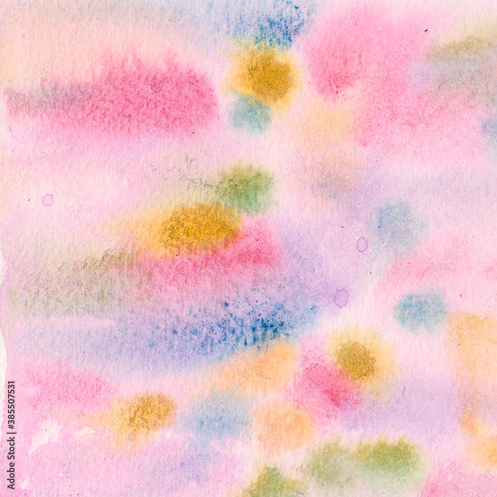 Colorful ink hand drawn watercolor background
