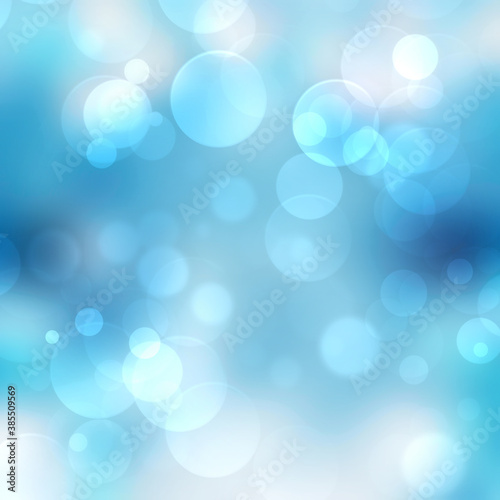 Abstract blue background with bokeh