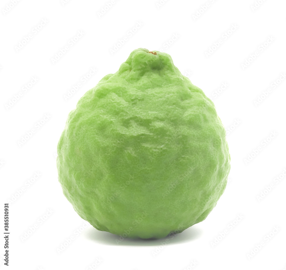 Fresh bergamot from nature, a tropical fruit for use in cooking and skin care, isolated on white background, with clipping path. Fresh bergamot from nature, a tropical fruit for use in cooking and skin care, isolated on white background, with clipping path.