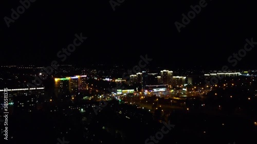 Wallpaper Mural Smooth climb with a view of the lights and illumination of the night city Torontodigital.ca
