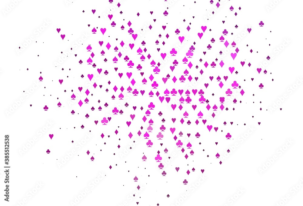 Light Pink vector template with poker symbols. Light Pink vector template with poker symbols.
