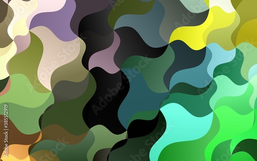 Light Multicolor, Rainbow vector template with abstract lines.
