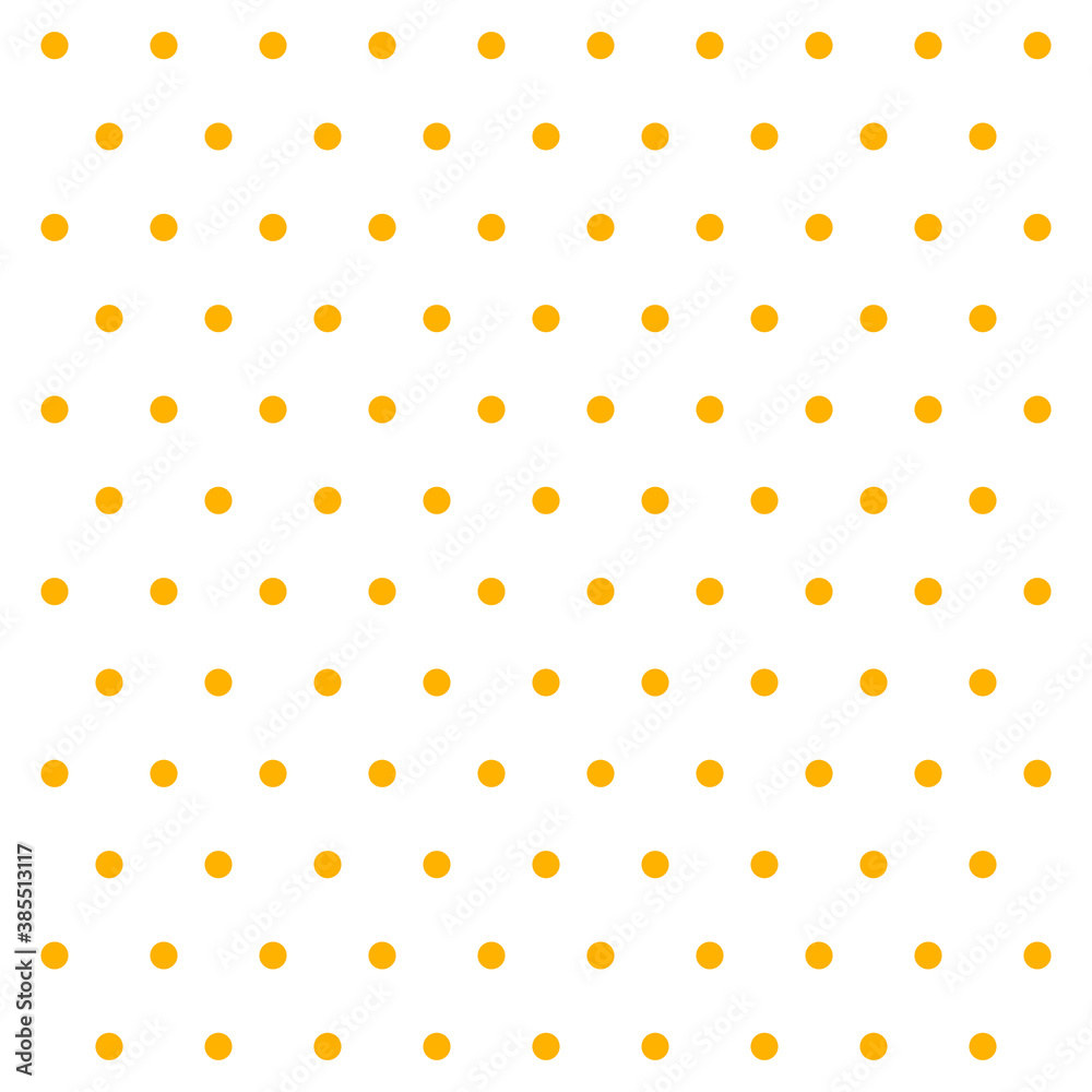 Halloween pattern polka dots. Template background in white and orange polka dots . Seamless fabric texture. Vector illustration