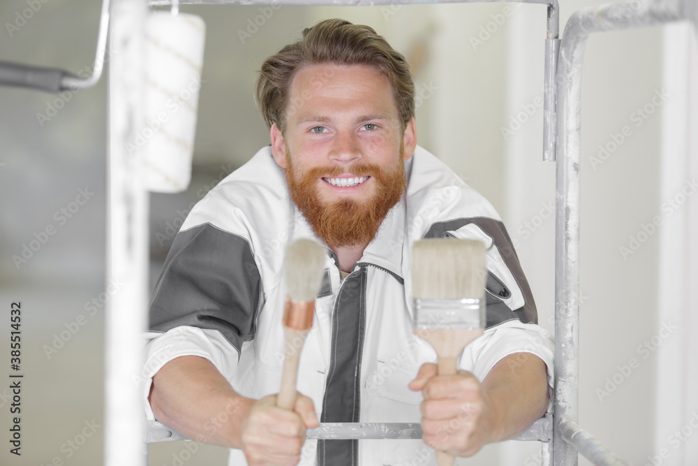 happy young man at work happy young man at work