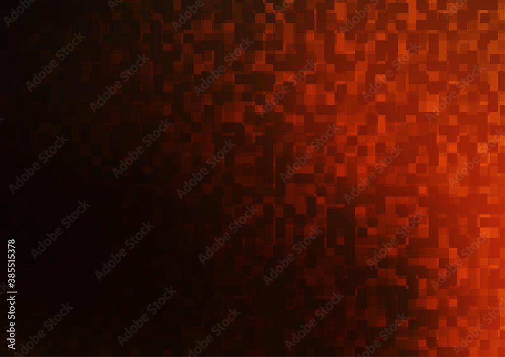 Dark Orange vector texture in rectangular style.
