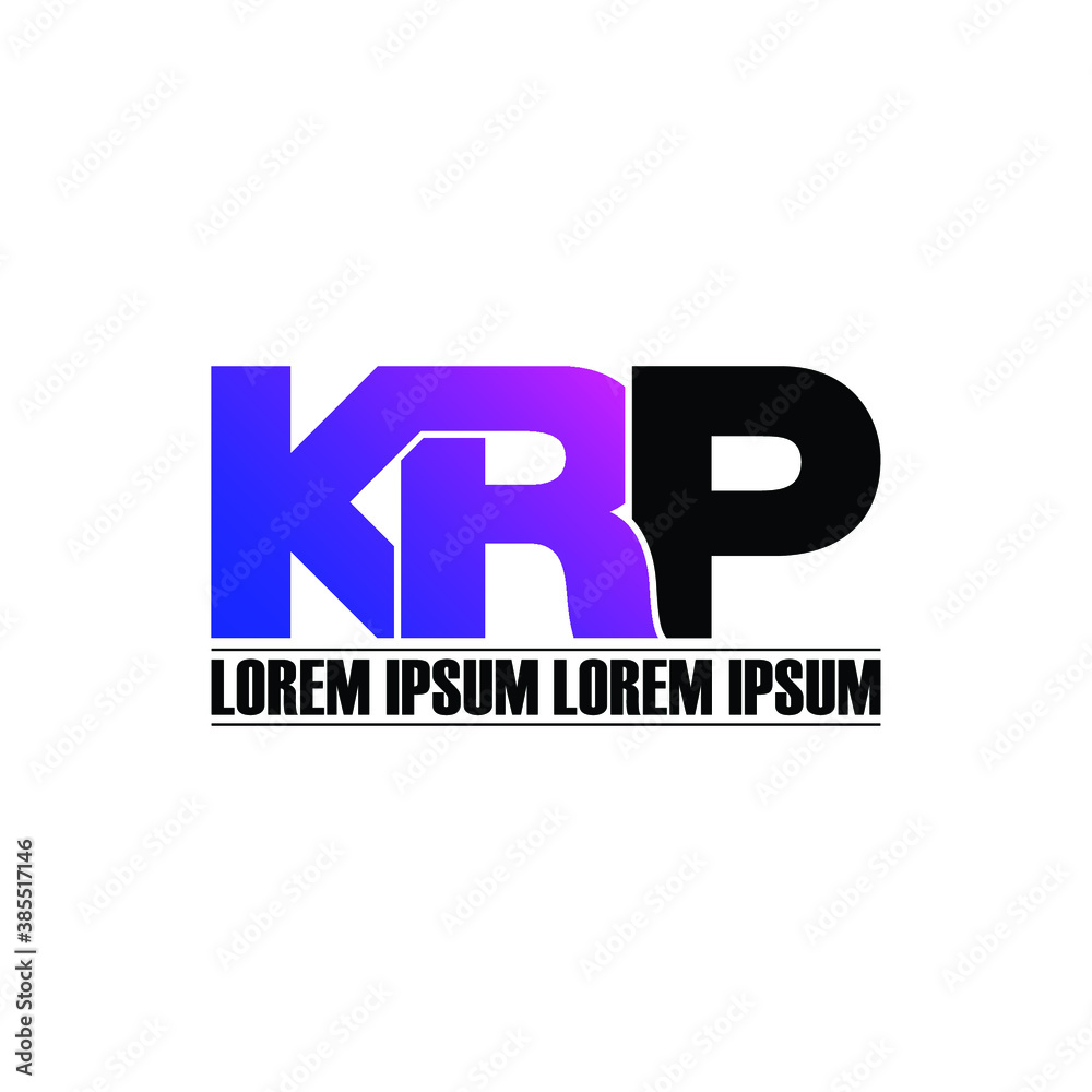 KRP letter monogram simple logo design vector KRP letter monogram simple logo design vector