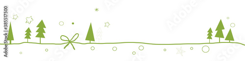 Schleife Band Banner Grün Tannenbaum Christbaum Freiraum Hintergrund Weihnachten
