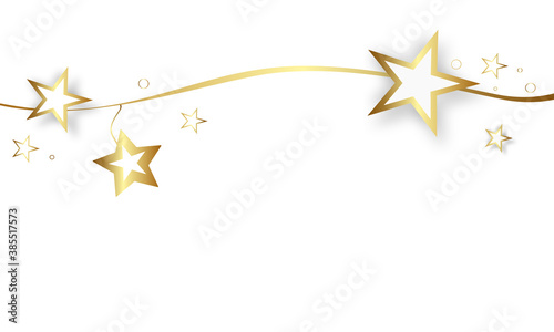 Stern Sterne Band Welle Wellen Gold Hintergrund Freiraum