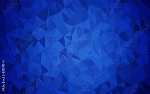Dark BLUE vector low poly texture.