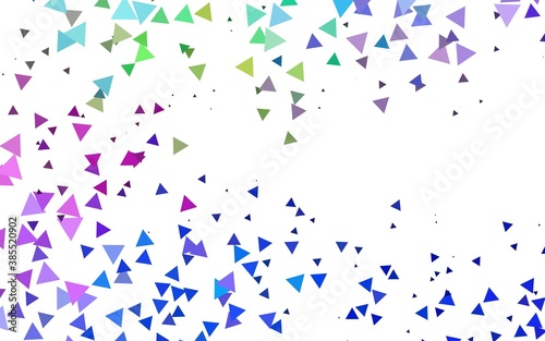 Light Multicolor  Rainbow vector layout with lines  triangles.