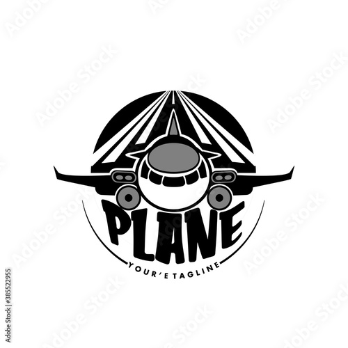 plane logo initial