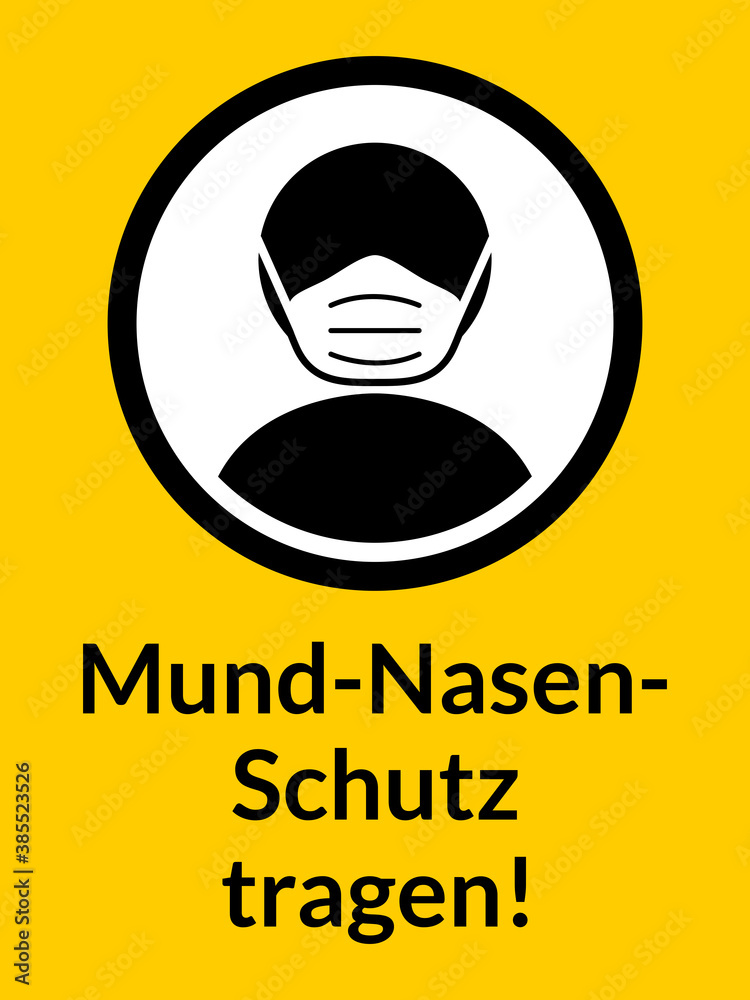 Mund-Nasen-Schutz tragen ( Mund-Nasen-Schutz tragen (