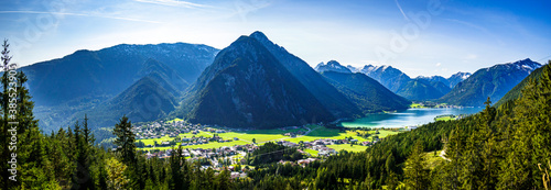 landscape at the achensee lake in austria photo