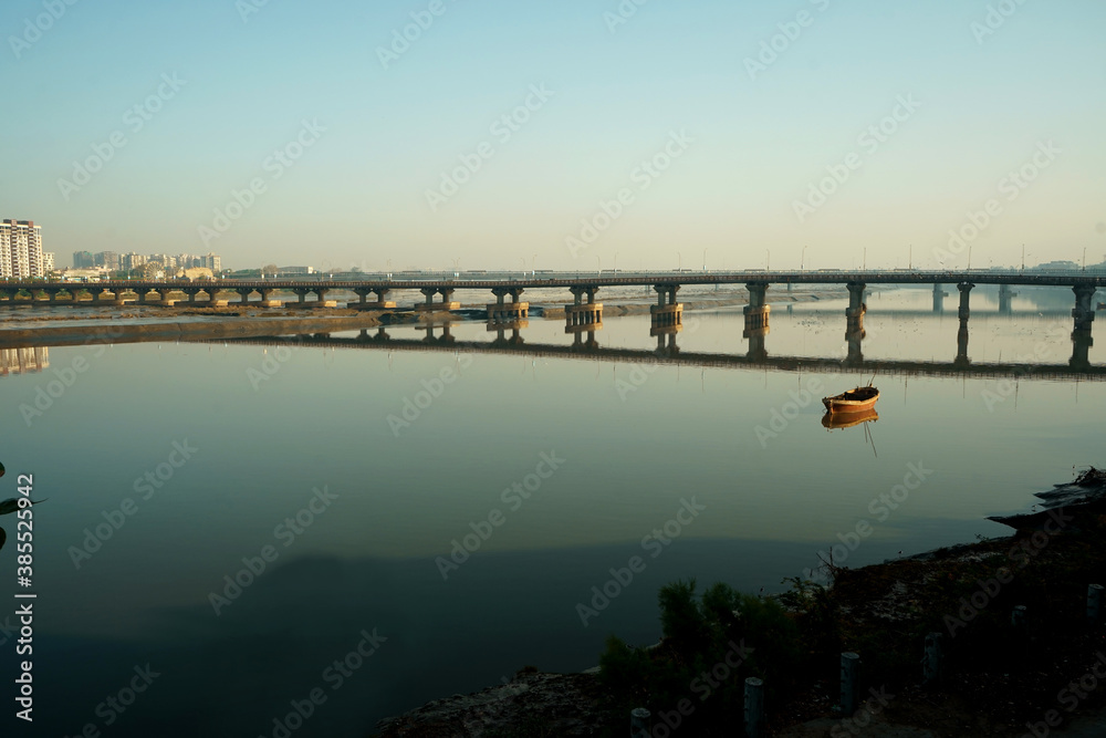 Fototapeta premium sunrise over the river