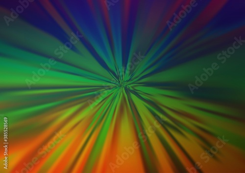 Dark Multicolor, Rainbow vector modern bokeh pattern.