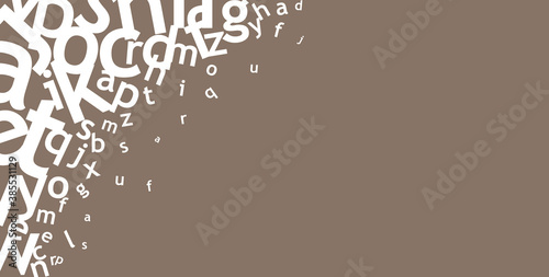 Lettres blanches sur fond brave ground