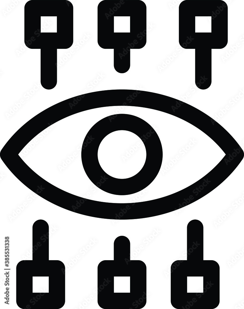Antivirus Outline Icon - Retina Scanner Antivirus Outline Icon - Retina Scanner