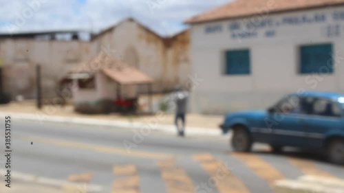 Blurred image of some cars moving on a highway