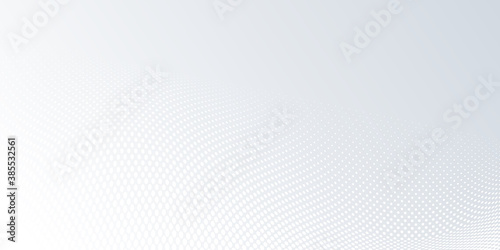 Wave background with halftone futuristic texture. Abstract geometric background with dynamic shapes decoration. Modern corporate concept vector design