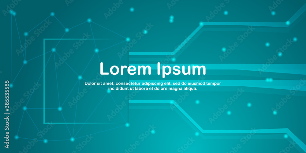 Obraz premium Modern Technology Vector Illustration with Bokeh Backround