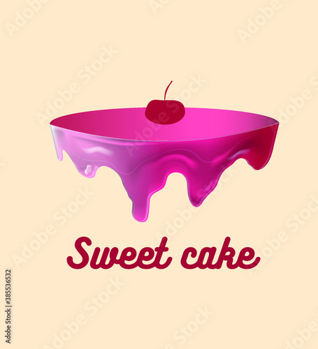 Vector graphics. Logo, icon for a pastry shop , isolated on a light background. Element Of the logo design template.