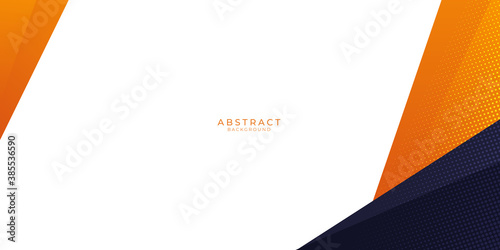 Abstract orange black presentation background on white background