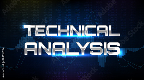 abstract background of technical analysis trading stock market MACD indicator technical analysis graph