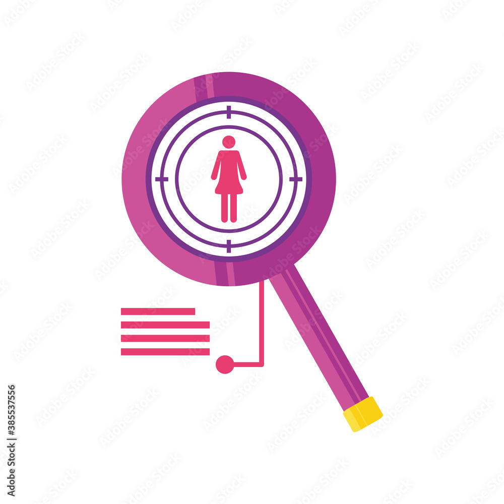 data analysis female avatar magnifier detailed data analysis female avatar magnifier detailed