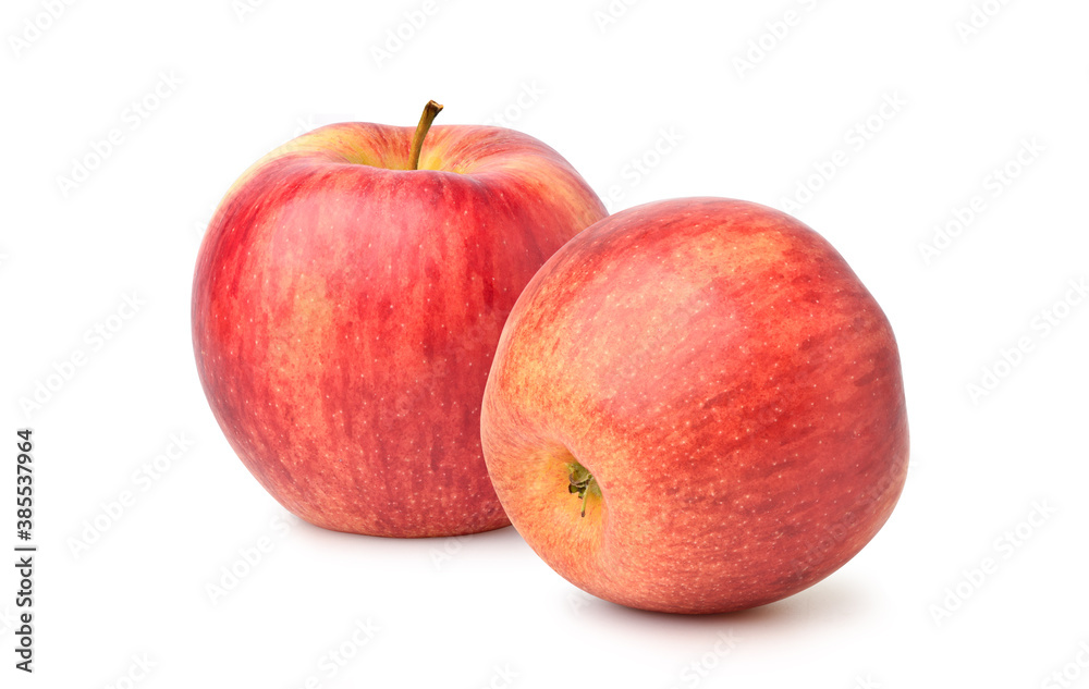 Two Gala Apples isolated on white background. Clipping path. Two Gala Apples isolated on white background. Clipping path.