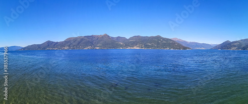 ultra wide panorama of the Lake Maggiore © Alessio