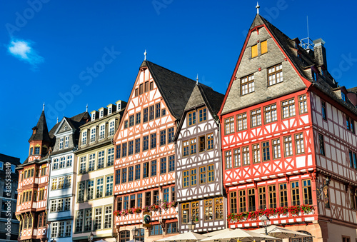 Traditional houses at Romerberg in Frankfurt am Main  Germany