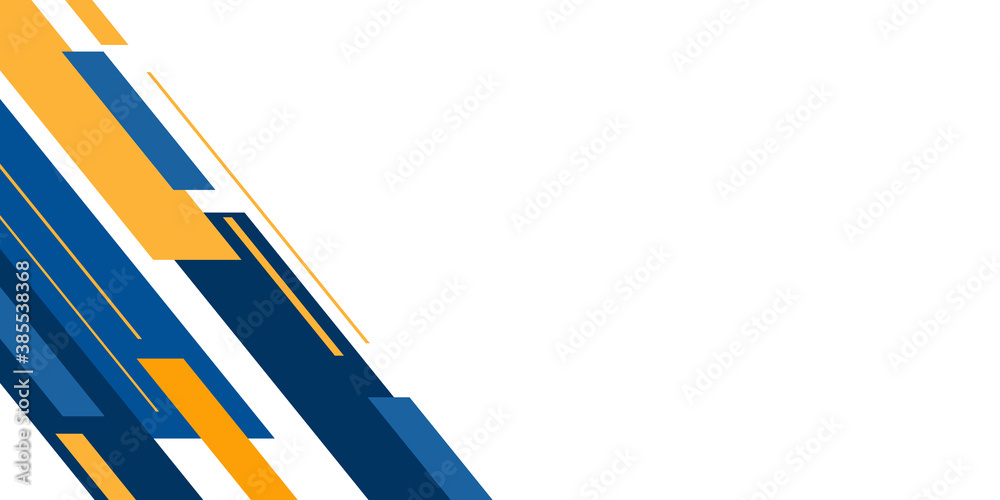 Modern blue yellow abstract geometric presentation background on white background Modern blue yellow abstract geometric presentation background on white background