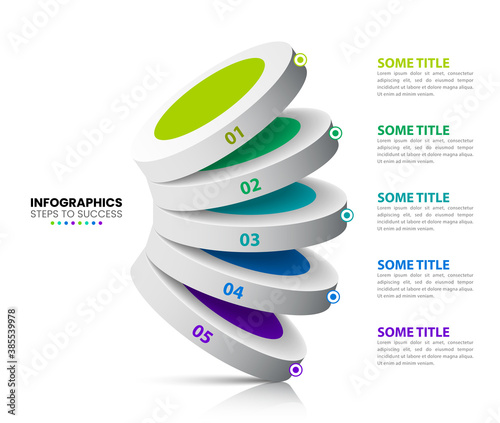 Infographic design template. Creative concept with 5 steps