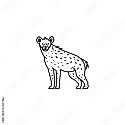 hyena logo vector icon illustration