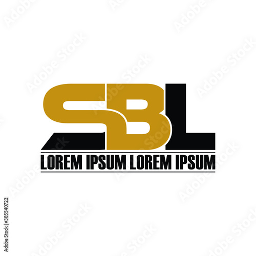 SBL letter monogram logo design vector