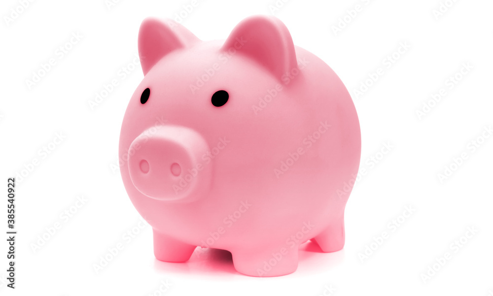 Money box piggy bank on white background as financial saving concept Money box piggy bank on white background as financial saving concept