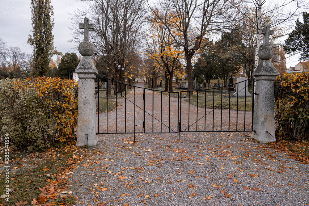 Gate to the cemetery Gate to the cemetery
