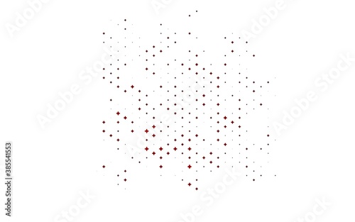 Light Red vector pattern with christmas stars.