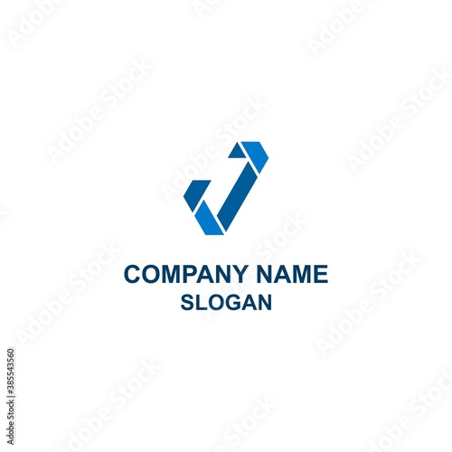 Free Download J letter initial logo, a bold logo, with a cut in each curve. - GFXLoad