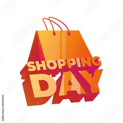 shopping day paper bag commercial detailed