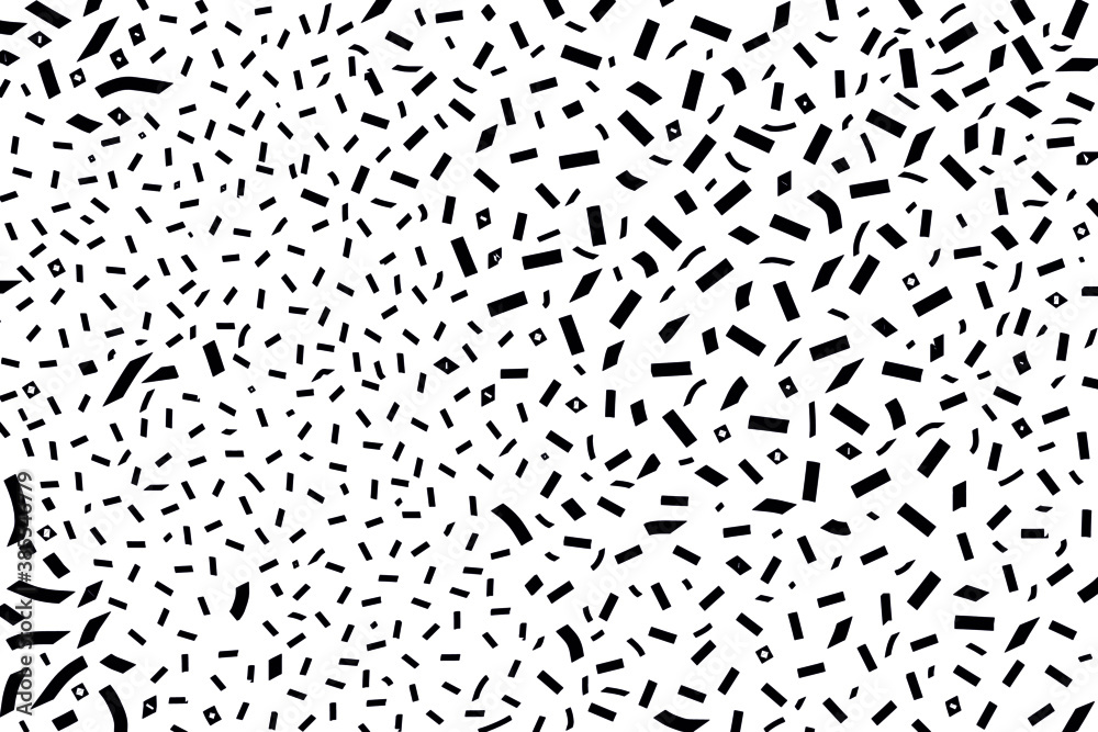 Abstract memphis style vector pattern, minimalist black and white geometric repeat seamless lines background. Geometric abstract icons pattern, vector design for banner, poster, paper or cover